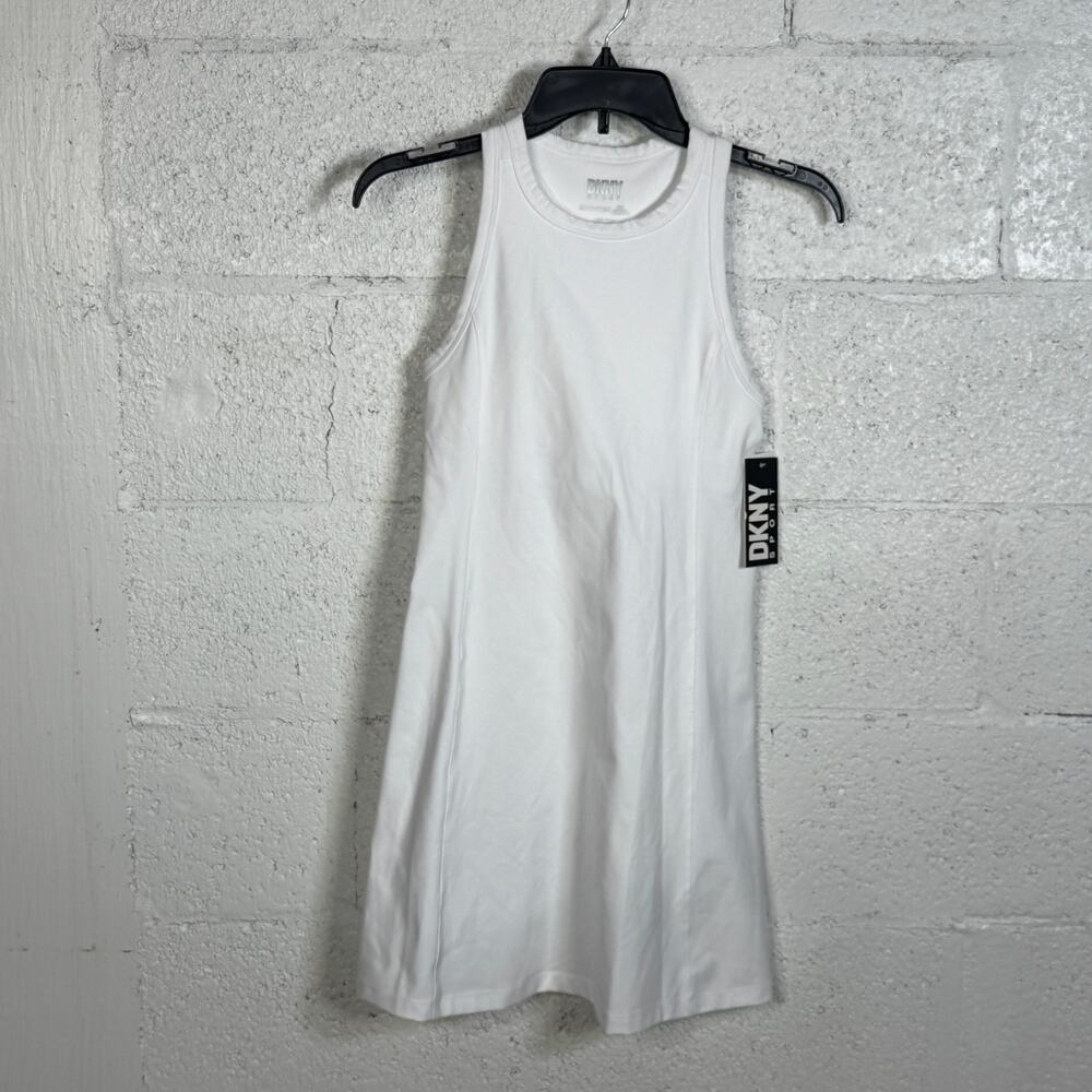DKNY Women's Racerback Tennis Mini Dress white XS
